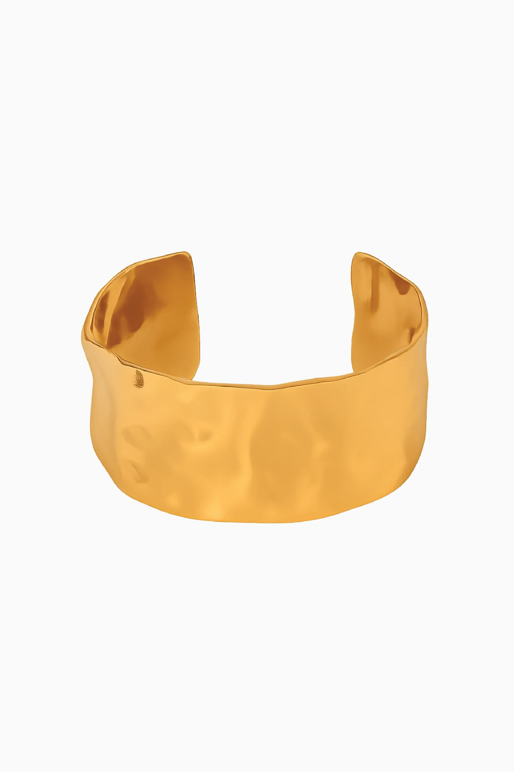 Gold wide headband on a white background