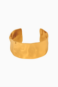 Gold wide headband on a white background